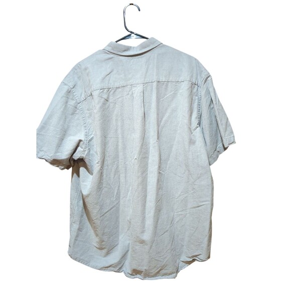 Amazon Essentials Mens Shirt XXL Light Grey Short Sleeve Button Up Regular fit - Picture 2 of 8